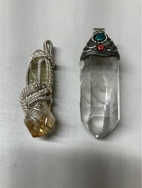 Lot Of Two Crystal Pendants